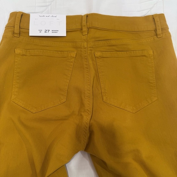 Ann Taylor Loft Modern Skinny Mustard Jeans size 4/27 Petite - Picture 3 of 6